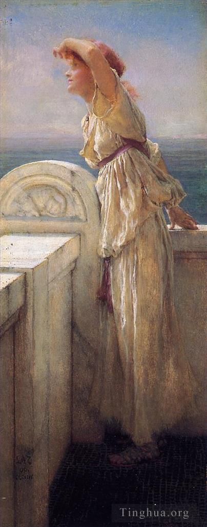 Sir Lawrence Alma-Tadema Oil Painting - Hopeful