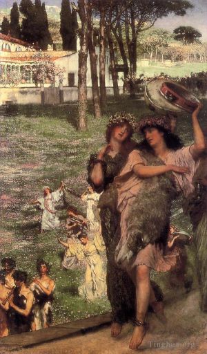 Artist Sir Lawrence Alma-Tadema's Work - On the Road to the Temple of Ceres