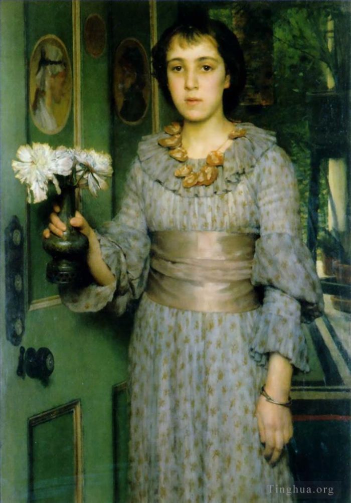 Sir Lawrence Alma-Tadema Oil Painting - Portrait of Anna Alma Tadema