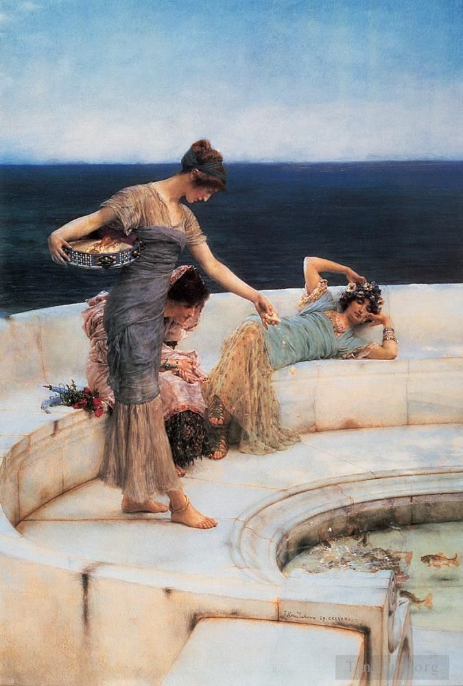 Sir Lawrence Alma-Tadema Oil Painting - Silver Favourites