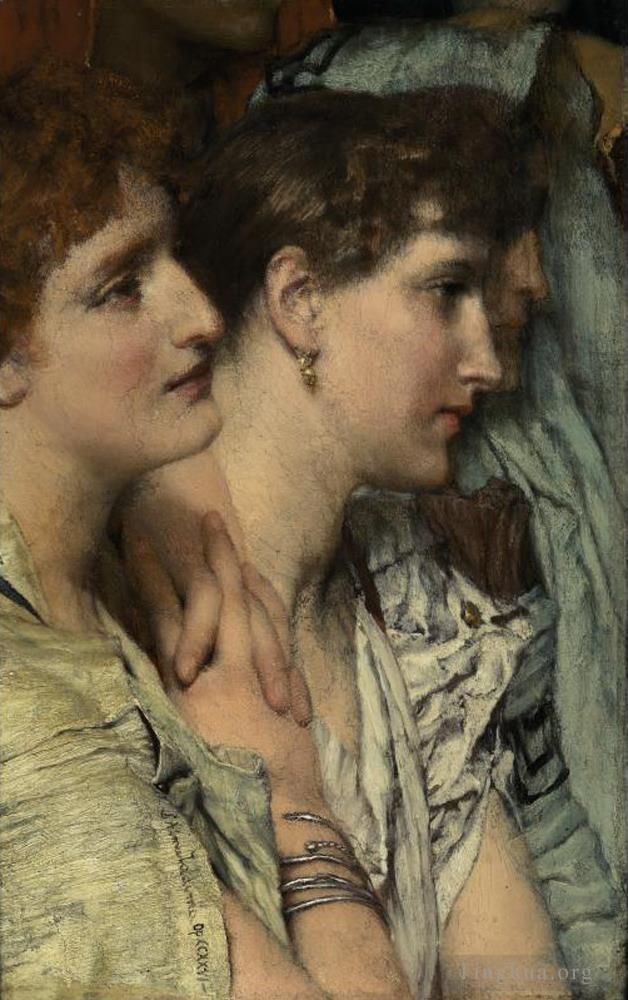 Sir Lawrence Alma-Tadema Oil Painting - Sir Lawrence An Audience