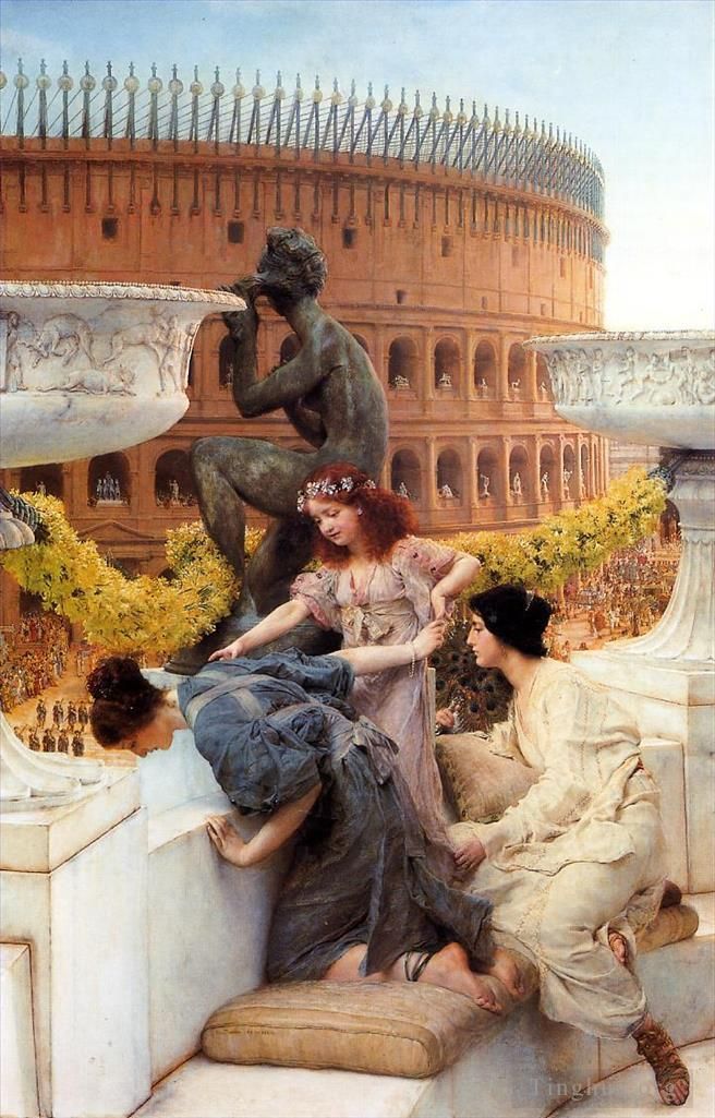 Sir Lawrence Alma-Tadema Oil Painting - The Coliseum