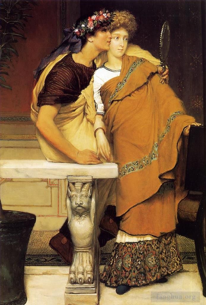 Sir Lawrence Alma-Tadema Oil Painting - The Honeymoon