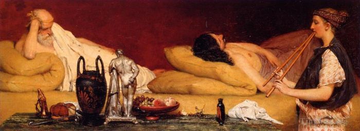 Sir Lawrence Alma-Tadema Oil Painting - The Siesta