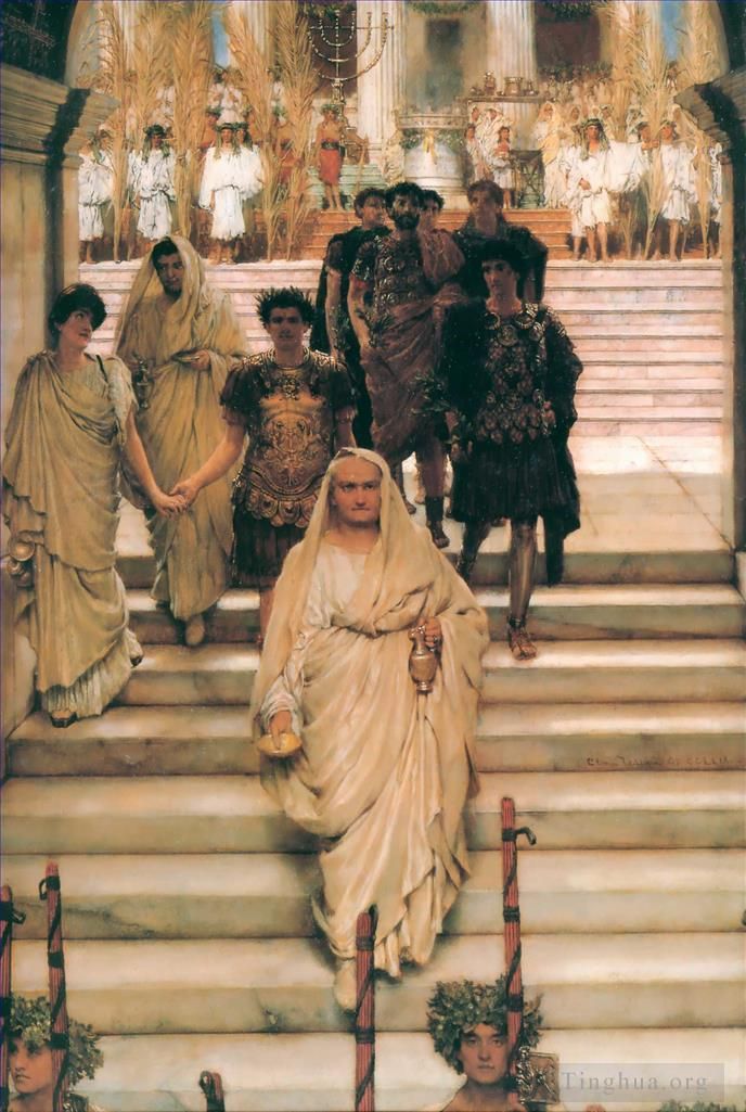 Sir Lawrence Alma-Tadema Oil Painting - The Triumph of Titus
