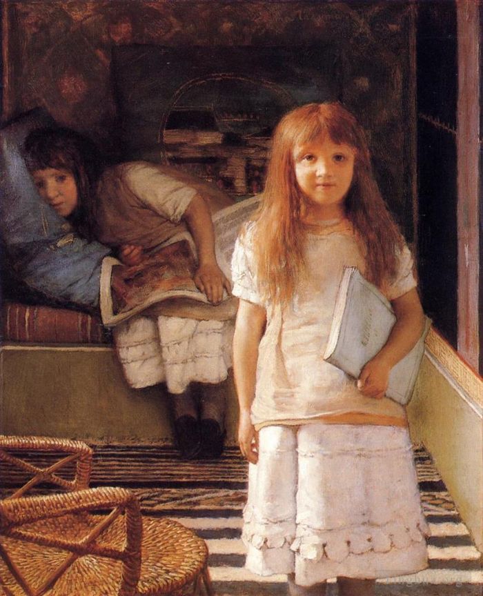 Sir Lawrence Alma-Tadema Oil Painting - This is our Corner Laurense and Anna Alma Tadema