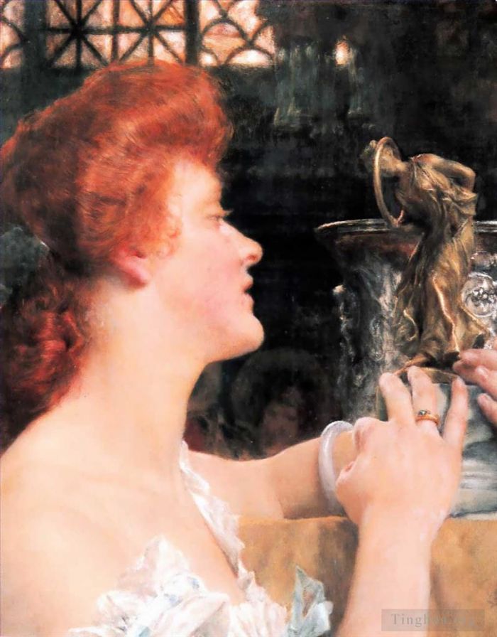 Sir Lawrence Alma-Tadema Oil Painting - Golden hour