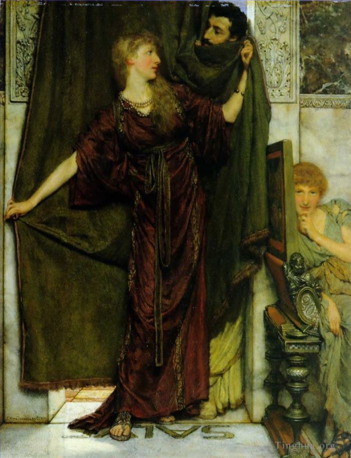Sir Lawrence Alma-Tadema Oil Painting - Not at home