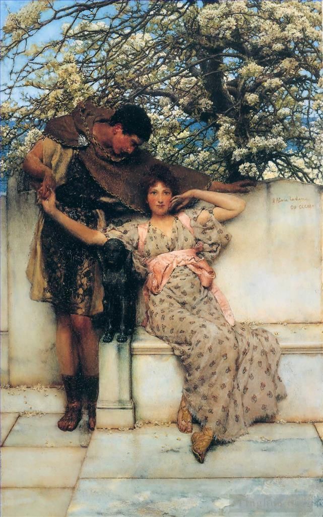 Sir Lawrence Alma-Tadema Oil Painting - Promise of spring