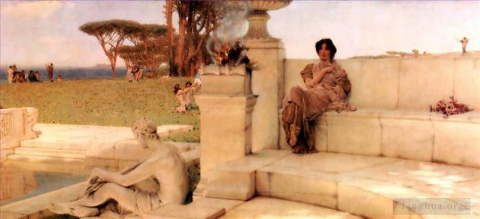 Sir Lawrence Alma-Tadema Oil Painting - The voice of spring