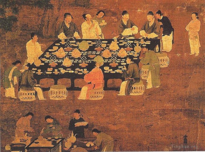 Zhao Ji Chinese Painting - An elegant party detail 1100