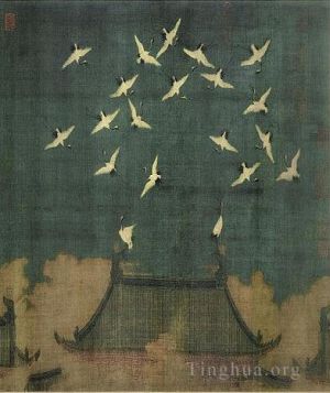 Artist Zhao Ji's Work - Auspicious cranes 1112