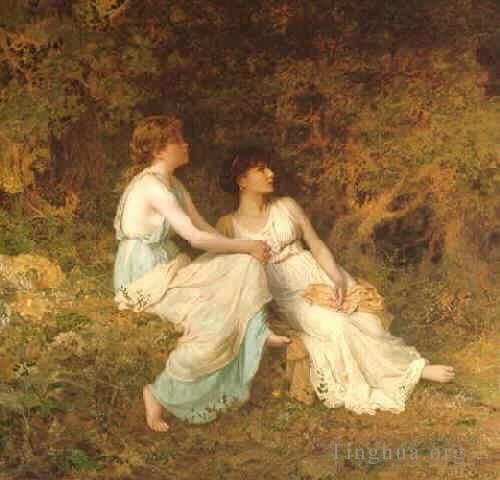 Sophie Gengembre Anderson Oil Painting - Birdsong