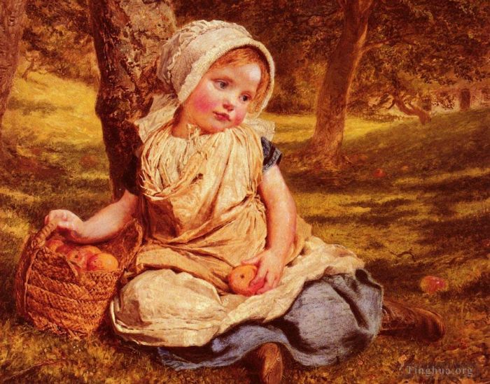 Sophie Gengembre Anderson Oil Painting - Gengembre Windfalls