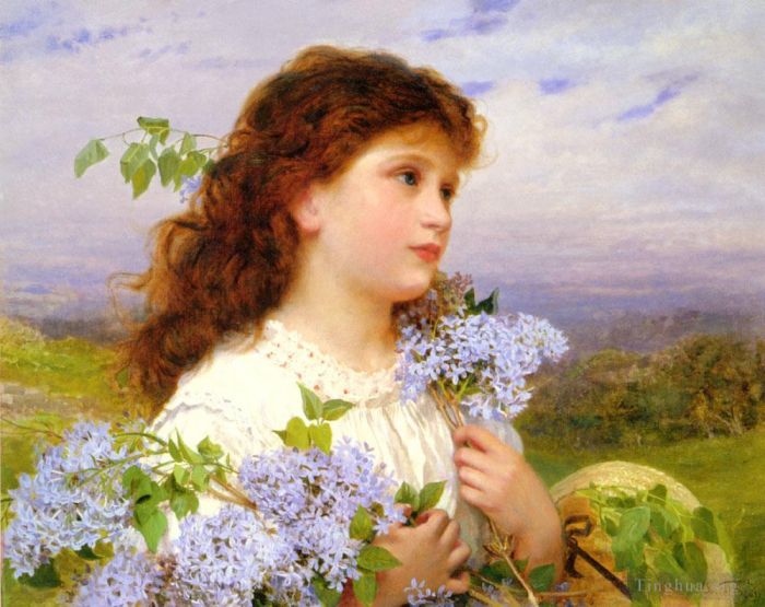 Sophie Gengembre Anderson Oil Painting - The Time Of The Lilacs