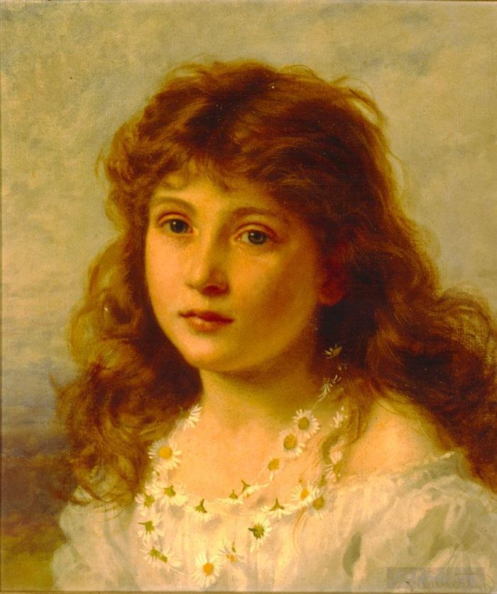 Sophie Gengembre Anderson Oil Painting - Young Girl