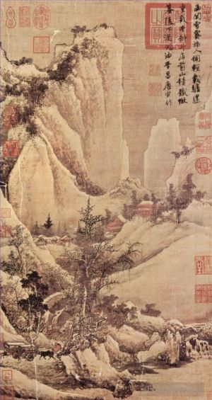 Artist Tang Yin's Work - Clearing after snow on a mountain pass 1507
