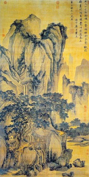 Artist Tang Yin's Work - Sound of pines on a mountain path 1516