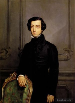 Artist Theodore Chasseriau's Work - Portrait of Alexis de Toqueville 1850