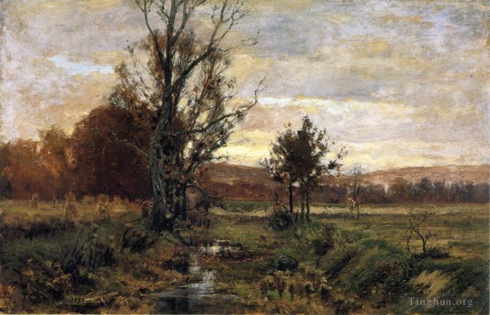 Theodore Clement Steele Oil Painting - A Bleak Day