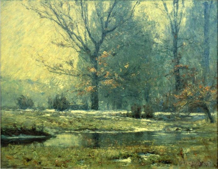 Theodore Clement Steele Oil Painting - Creek in Winter