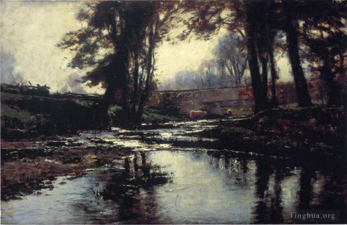 Theodore Clement Steele Oil Painting - Pleasant Run