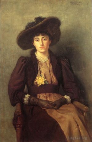 Artist Theodore Clement Steele's Work - Portrait of Daisy Impressionist