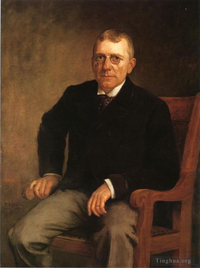 Theodore Clement Steele Oil Painting - Portrait of James Whitcomb Riley