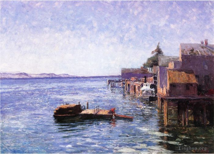 Theodore Clement Steele Oil Painting - Puget Sound