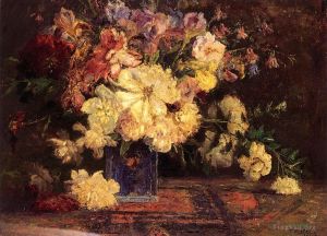 Artist Theodore Clement Steele's Work - Still Life with Peonies Impressionist flower