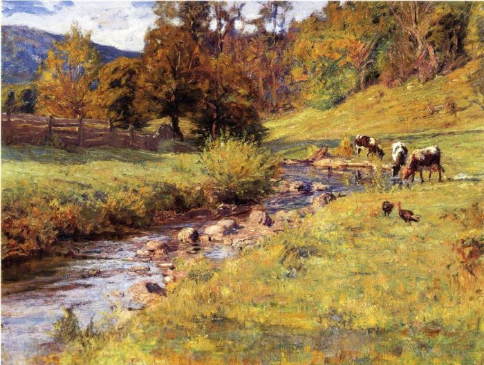 Theodore Clement Steele Oil Painting - Tennessee Scene