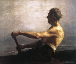 Artist Theodore Clement Steele's Work - The Boatman Impressionist