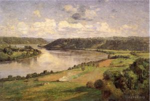 Artist Theodore Clement Steele's Work - The Ohio river from the College Campus Honover