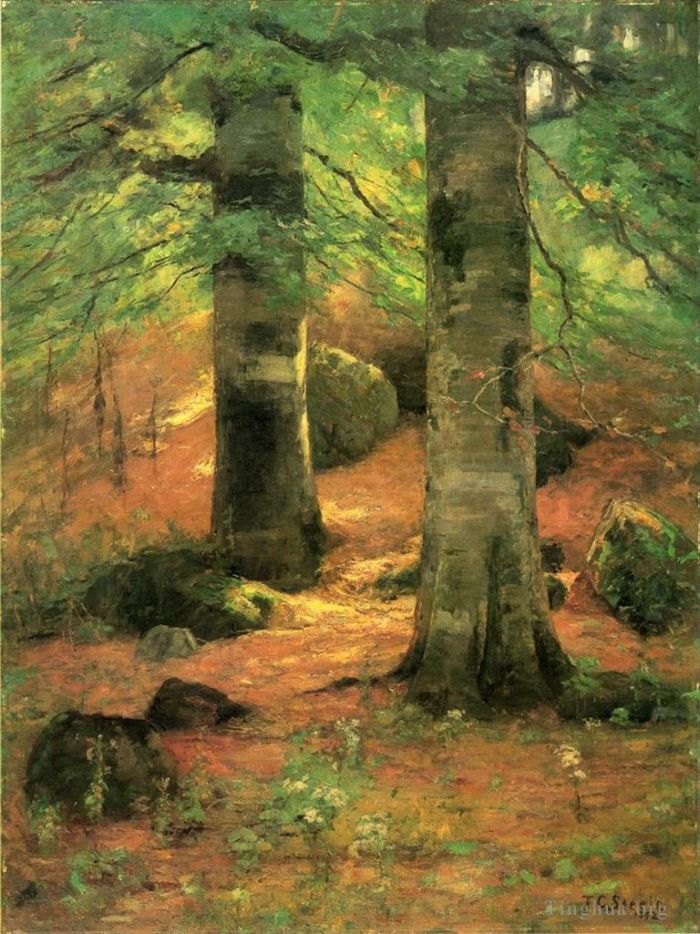 Theodore Clement Steele Oil Painting - Vernon Beeches