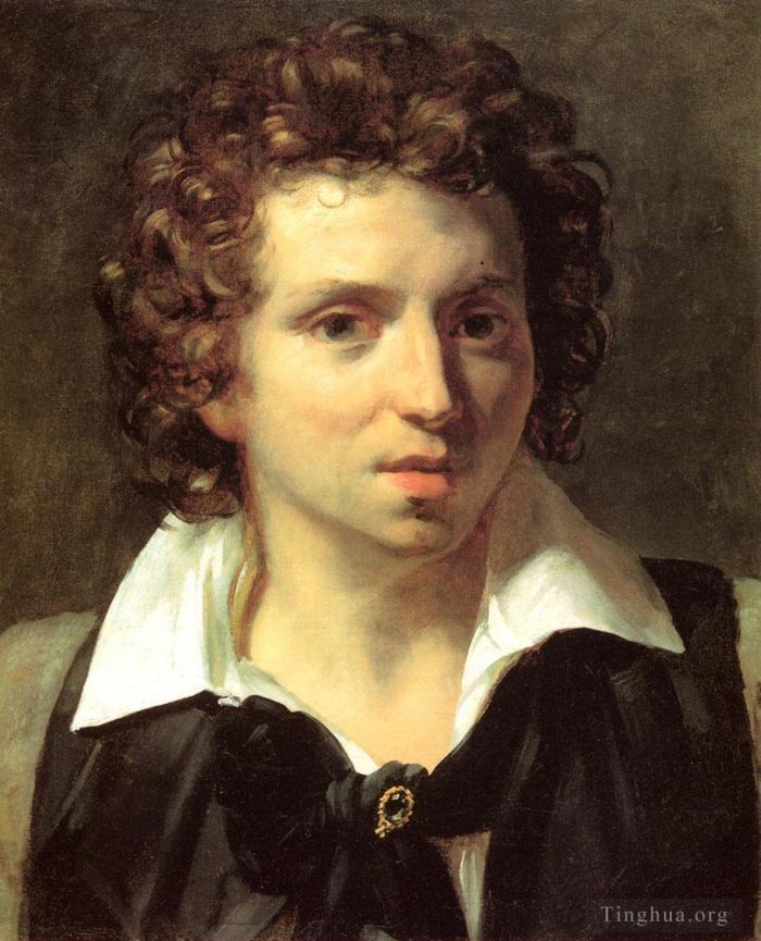 Theodore Gericault Oil Painting - A Portrait Of A Young Man