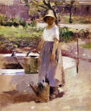 Artist Theodore Robinson's Work - At the Fountain