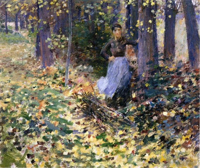 Theodore Robinson Oil Painting - Autumn Sunlight
