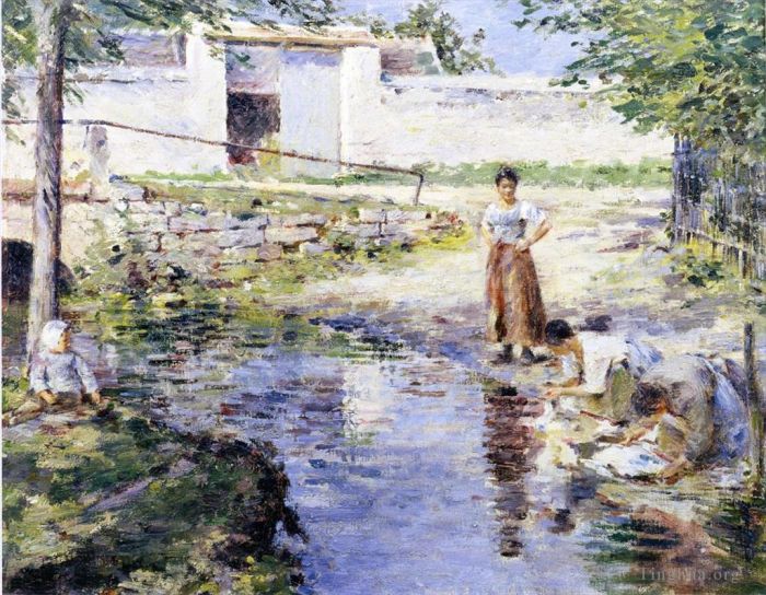 Theodore Robinson Oil Painting - Gossips