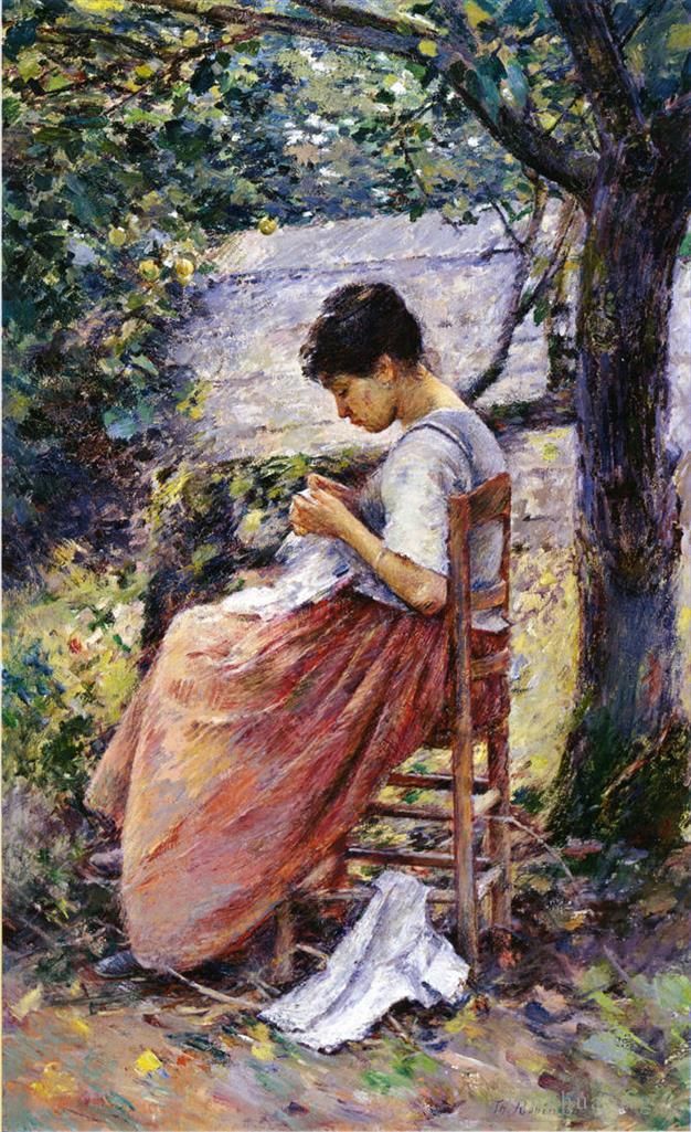 Theodore Robinson Oil Painting - The Layette