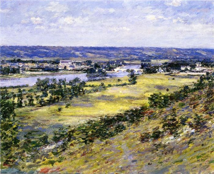 Theodore Robinson Oil Painting - Valley of the Seine from Giverny Heights