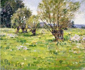 Artist Theodore Robinson's Work - Willows and Wildflowers2