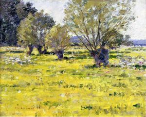 Artist Theodore Robinson's Work - Willows and Wildflowers