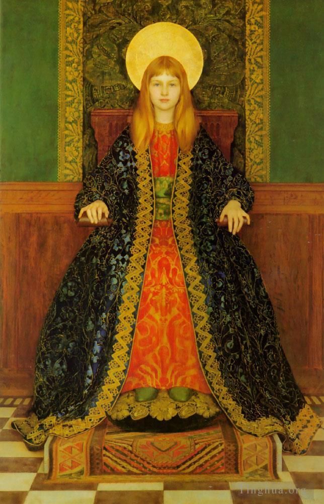 Thomas Cooper Gotch Oil Painting - The Child Enthroned