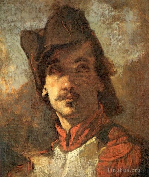 Thomas Couture Oil Painting - French Volunteer study for the Enrollment