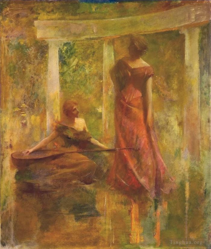Thomas Wilmer Dewing Oil Painting - 5 Music