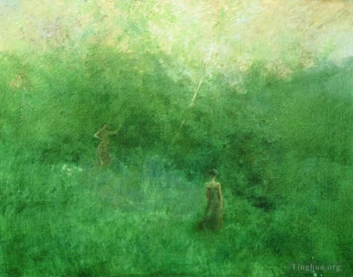 Thomas Wilmer Dewing Oil Painting - Aestheticism
