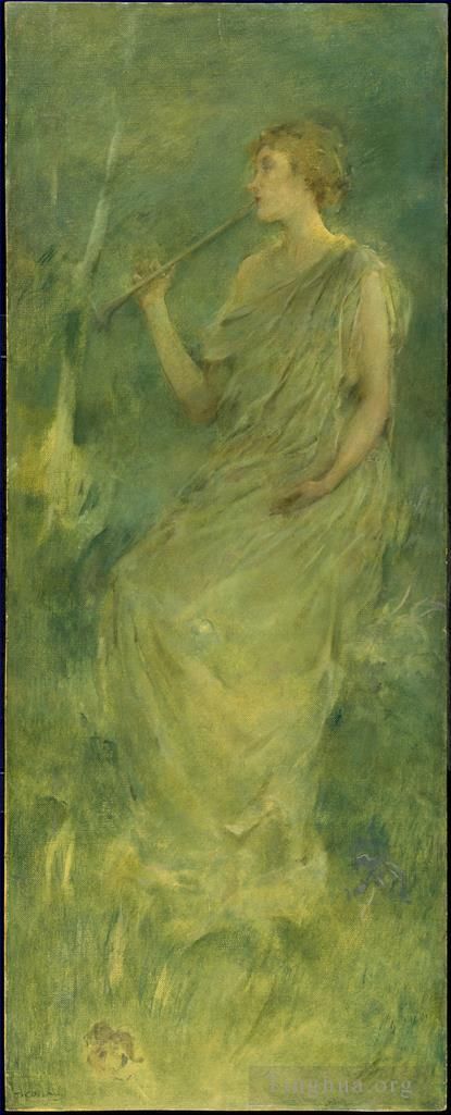 Thomas Wilmer Dewing Oil Painting - Music