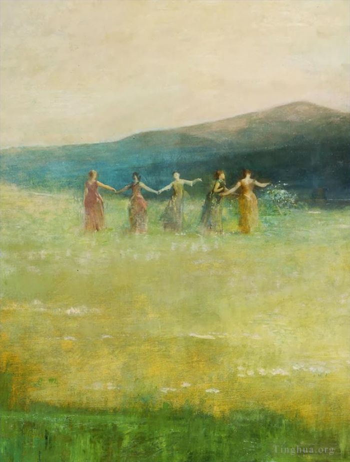 Thomas Wilmer Dewing Oil Painting - Summer 1890