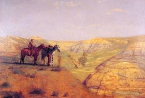 Artist Thomas Cowperthwait Eakins's Work - Cowboys in the Bad Lands