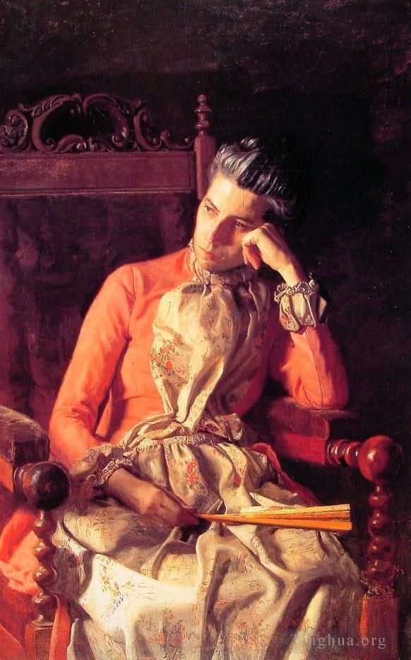 Thomas Cowperthwait Eakins Oil Painting - Miss Amelia van Buren